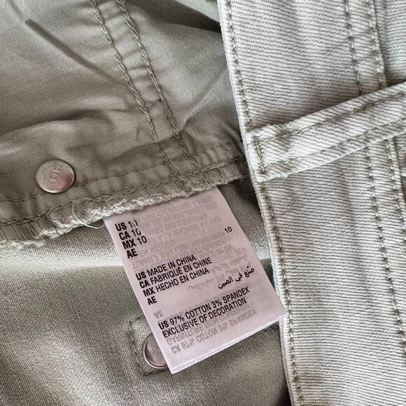 INC International Concepts Straight Leg Sage Green Distressed Jeans - SZ 10 - Picture 5 of 5